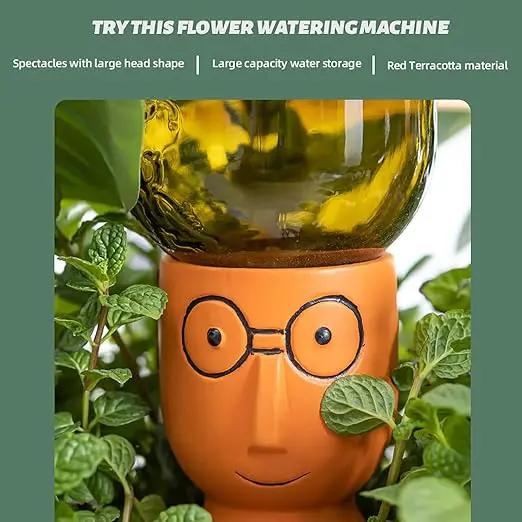 8 Pack Terracotta Watering Spikes, Vacation Self-Watering Planters Devices - Continuous Moisture with Slow Release Watering System - Perfect for Indoor Outdoor Plants (Big head-2pc) by GreenHaven Gardens