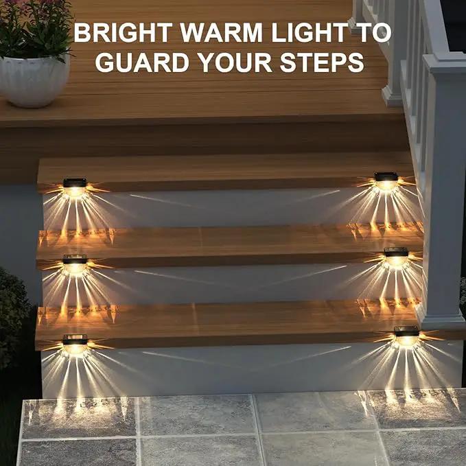 12 Pack Solar Deck Lights Outdoor, Solar Step Lights Waterproof for Outside, Yard, Patio, Garden, Pool, Railing, Stairs, Fence (Warm White) by GreenHaven Gardens