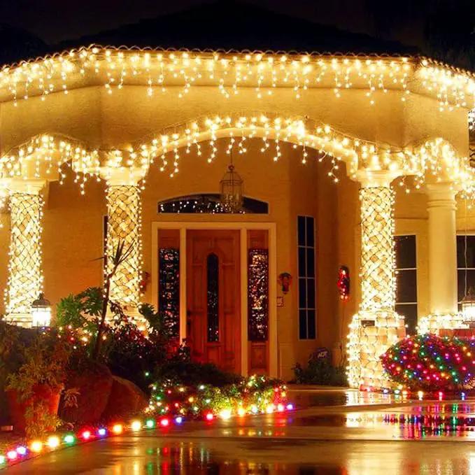 JMEXSUSS 800 LED Icicle Lights for Outside, Icicle Christmas Lights Outdoor, Warm White Christmas Lights for House Holiday Party Wedding Christmas Decorations by GreenHaven Gardens