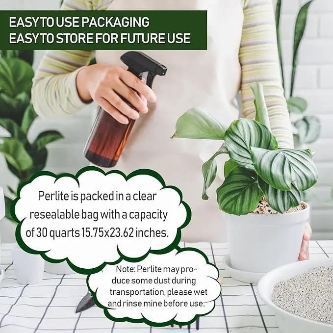 30QT Horticultural Perlite Bulk, Organic Perlite for Plants, Course Perlite for Gardening, for Plants Indoor, for Houseplants, to Promotes Soil Root Growth, and Water Drainage and Plant Growth(3-6mm) by GreenHaven Gardens