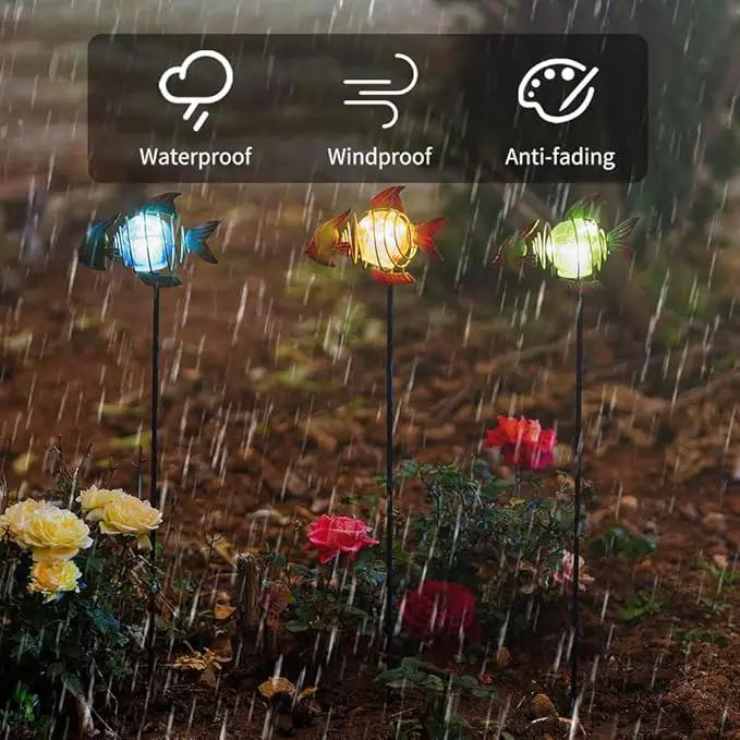Outdoor Garden Solar Lights,Fish Solar Figurine Lights with Stakes,Waterproof Decorative Solar Lights for Patio,Yard,Lawn,Garden Stakes Decorative Present for Mom by GreenHaven Gardens