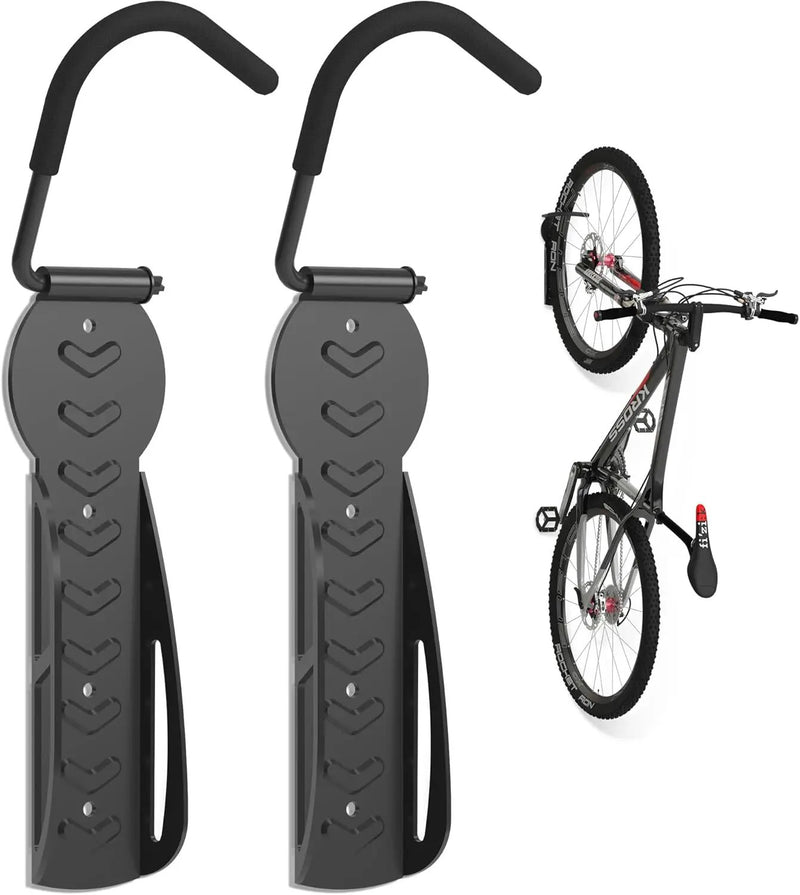 suptek 2 Packs of Vertical Bike Rack Wall Mount - Heavy Duty Garage Bike Hanger for Indoor Storage, Easy to Hang and Detach, Supports Up to 132 lb, BYPA01-2 by GreenHaven Gardens