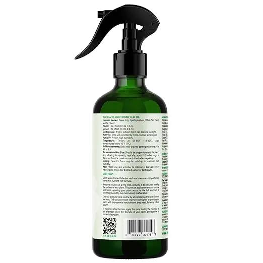 Peace Lily Foliar Spray - 3-1-2 Plant Fertilizer - Premium Spray for Indoor Plants with Essential Nutrients - Peace Lily Plant Food & Fertilizer - Ready-to-Use (8 OZ) by GreenHaven Gardens
