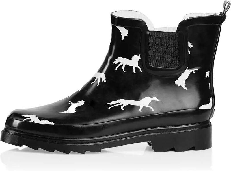 NORTY - Womens Ankle Rain Boots - Ladies Waterproof Winter Spring Garden Boot runs ½ size large by GreenHaven Gardens