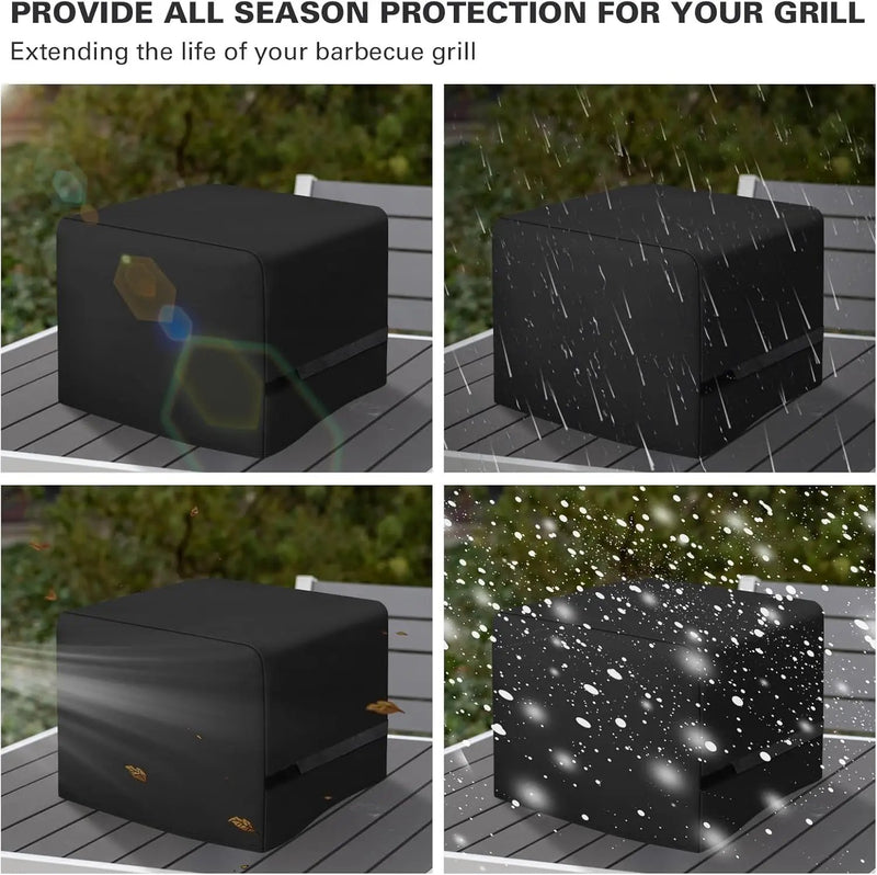 Side Fire Box Grill Cover Fits for Char-Griller 22424 72424 E82424 Portable Tabletop Grill, 600D Heavy Duty BBQ Cover Waterproof Portable Grill Cover, 18 x 18 x 20 Inch, Model 2455 by GreenHaven Gardens