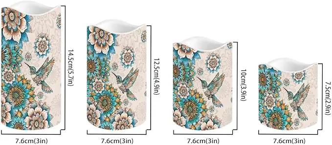 Ystardream Western Hummingbird Flameless Candles with Timer Led Candles Flickering 4 Candle Sets for Home Decor,18 Key Remote Control，Dancing Flames, True Wax, Battery Powered. by GreenHaven Gardens