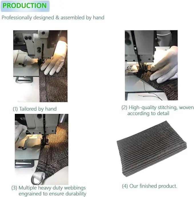 Eden's Decor Straight Flat-Edged Sun Shade Sail Rectangular 6' x 13' Wheat UV-Blocking Outdoor Canopy Fabric Cloth Awning for Pergola Patio Garden Backyard Custom Size by GreenHaven Gardens