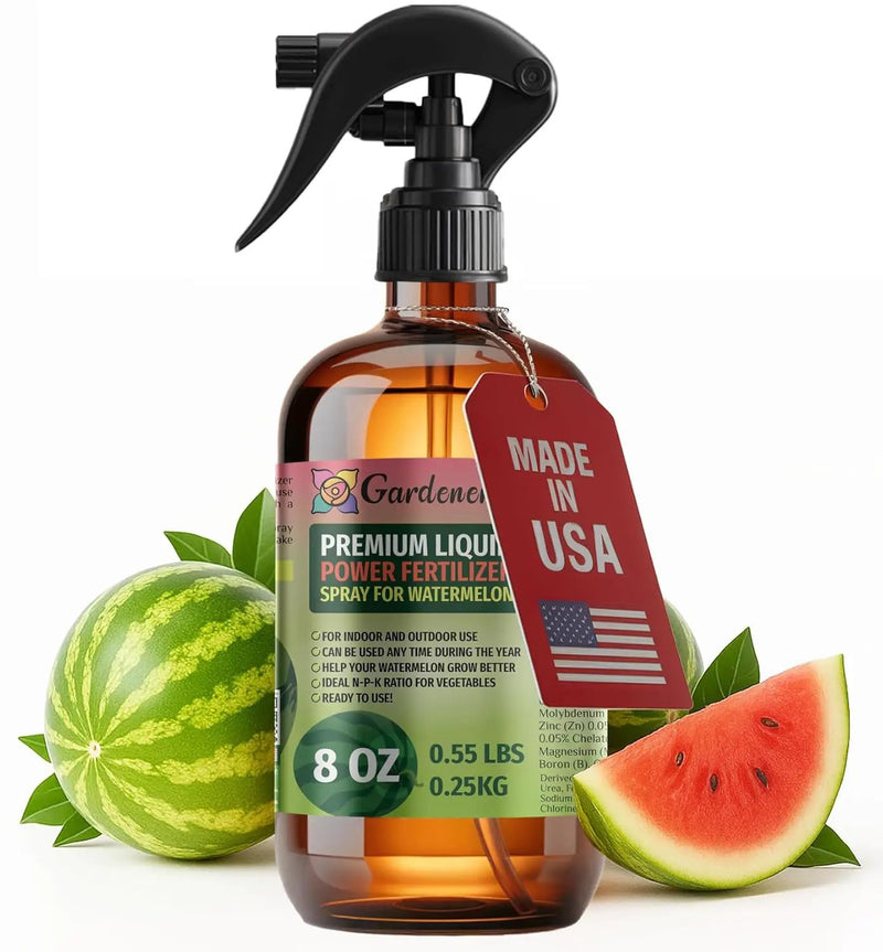Liquid Power Watermelon Fertilizer Spray – Ready-to-Use Liquid Plant Food for Watermelon – Premixed, Easy Application – Fast-Acting Formula for Growth, Roots & Yield – Indoor & Outdoor Use – 8 oz by GreenHaven Gardens