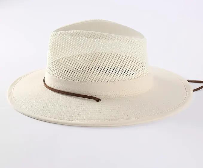 Home Prefer Cotton Summer Fedora Hat Wide Brim Sun Hats for Men Women UPF 50+ Sun Protection Cap for Fishing Hiking by GreenHaven Gardens
