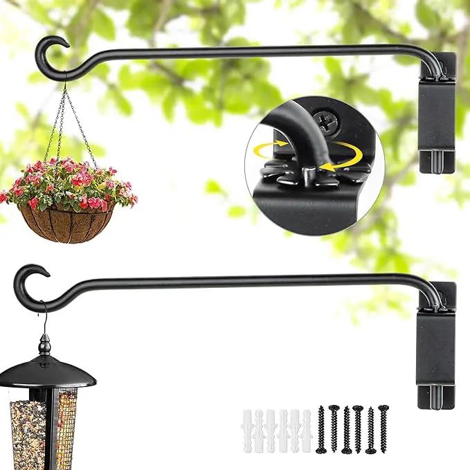 Qiang Ni Swivel Plant Hanger Bracket: Bird Feeder Hanger for Outdoor Wall Mount (16 - B-2pcs, 16 Inch) by GreenHaven Gardens