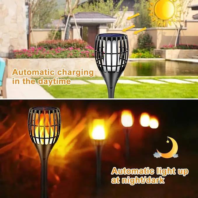 Solar Torch Lights, Waterproof Flickering Flames Torches Lights 43" Outdoor Solar Spotlights Landscape Decoration Lighting Dusk to Dawn Auto On/Off for Yard Patio Driveway, 1 Pack by GreenHaven Gardens