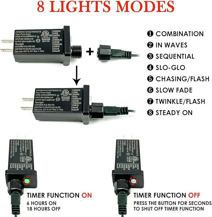 Connectable Red and Green Christmas String Lights, 2Pack 164FT 400LED Christmas Lights for Outdoor Indoor, Plug In Christmas Tree Lights with 8 Modes, String Lights for Christmas Decorations Holiday by GreenHaven Gardens