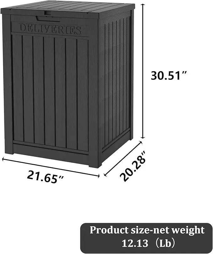 55 Gallon Outdoor Storage Box Waterproof Lockable Resin Deck Box Large, Patio Storage Bin for Pool Accessories Cushion Furniture, Garden Tools, UV-Resistant Outside Delivery Black by GreenHaven Gardens