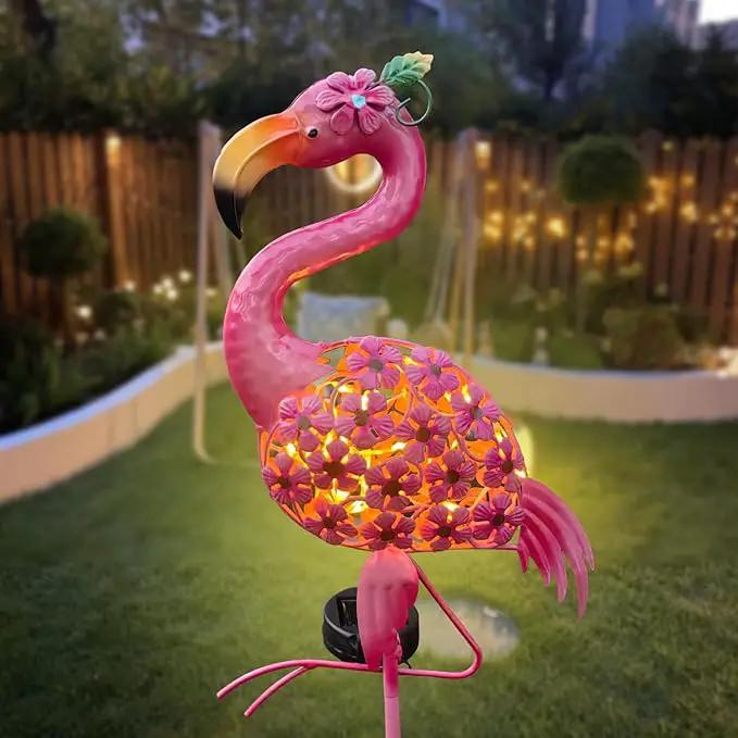Flamingo Decor-Solar Garden Decor,Pink Flamingos for Yard-Patio Lawn Balcony Backyard Decorations,Flamingo Birthday Gifts for Women by GreenHaven Gardens