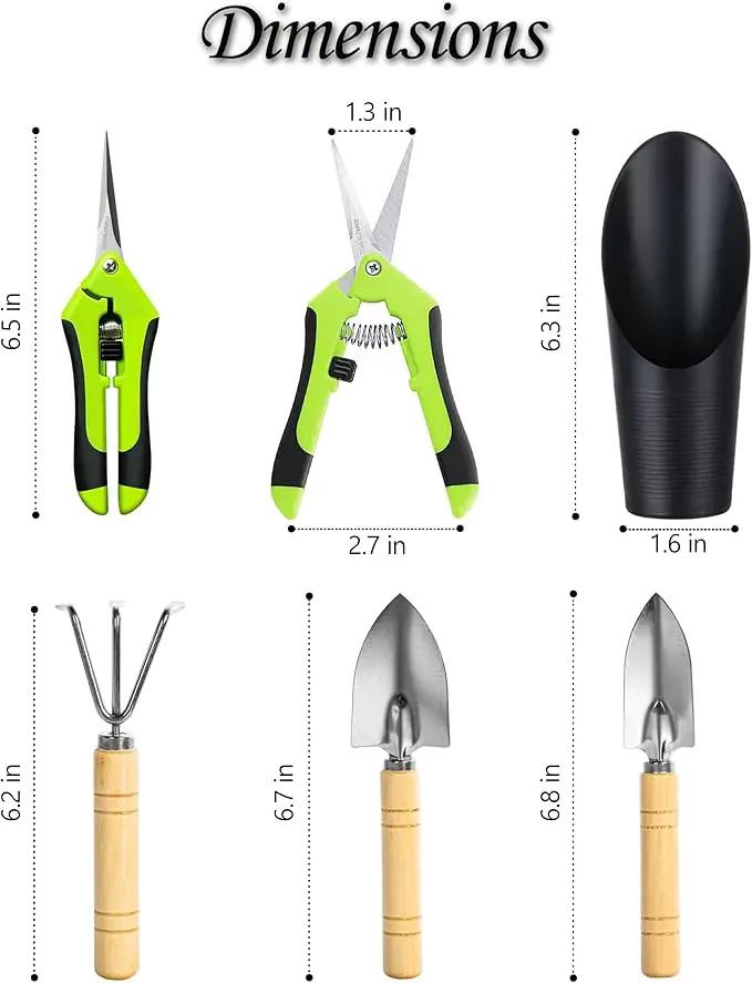 5Pcs Succulent Tools Mini Garden Small Gardening Tools Indoor, Pruning Shear Gardening Scissors, Hand kit for Bonsai, Cactus, Fairy, Houseplant of Transplanting, Repotting, Seedling Soil by GreenHaven Gardens