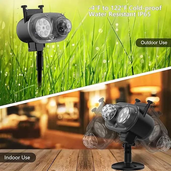 Slide Show Outdoor Holiday Projector, 2 in 1 Water Wave Outside Projector Lights Halloween Christmas, St. Patrick's Day Decoration, Eid Mubarak Kareem Festival Decorations, Easter Decorations by GreenHaven Gardens