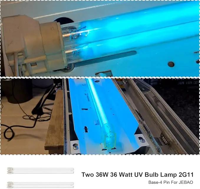 Two 36W 36 Watt UV Bulb Lamp 2G11 Base-4 Pin For JEBAO, New by GreenHaven Gardens