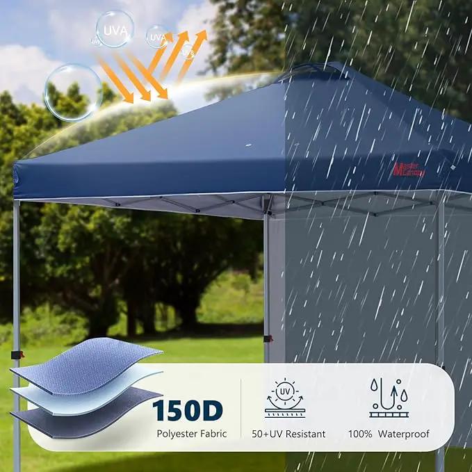 MASTERCANOPY Durable Pop-up Canopy Tent with 1 Sidewall (10'x10',Navy Blue) by GreenHaven Gardens