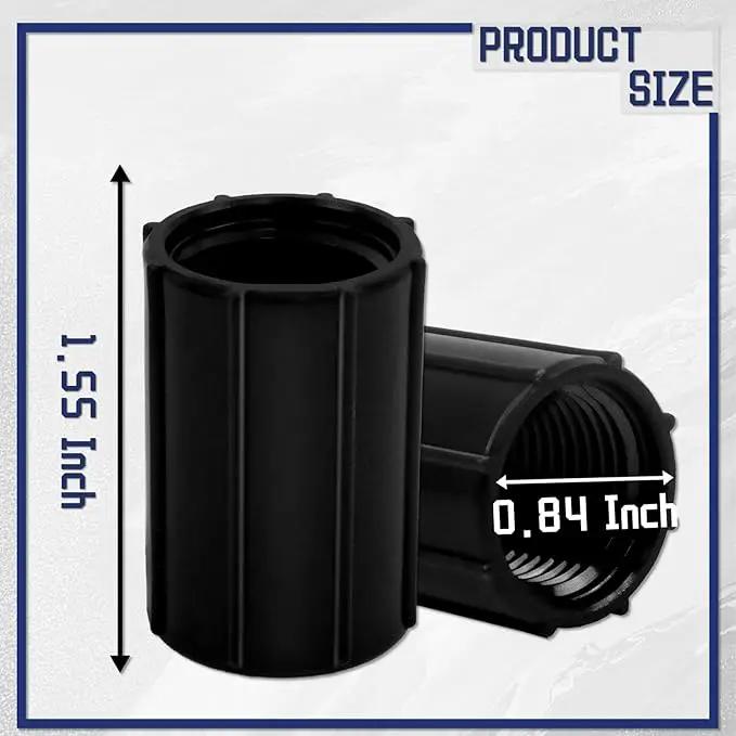 12 Pcs 1/2 Inch Female Threaded PVC Fitting Black PVC Female Adapter Pipe Fittings Drip Irrigation System for Irrigation Pipes Riser Extension (Black) by GreenHaven Gardens