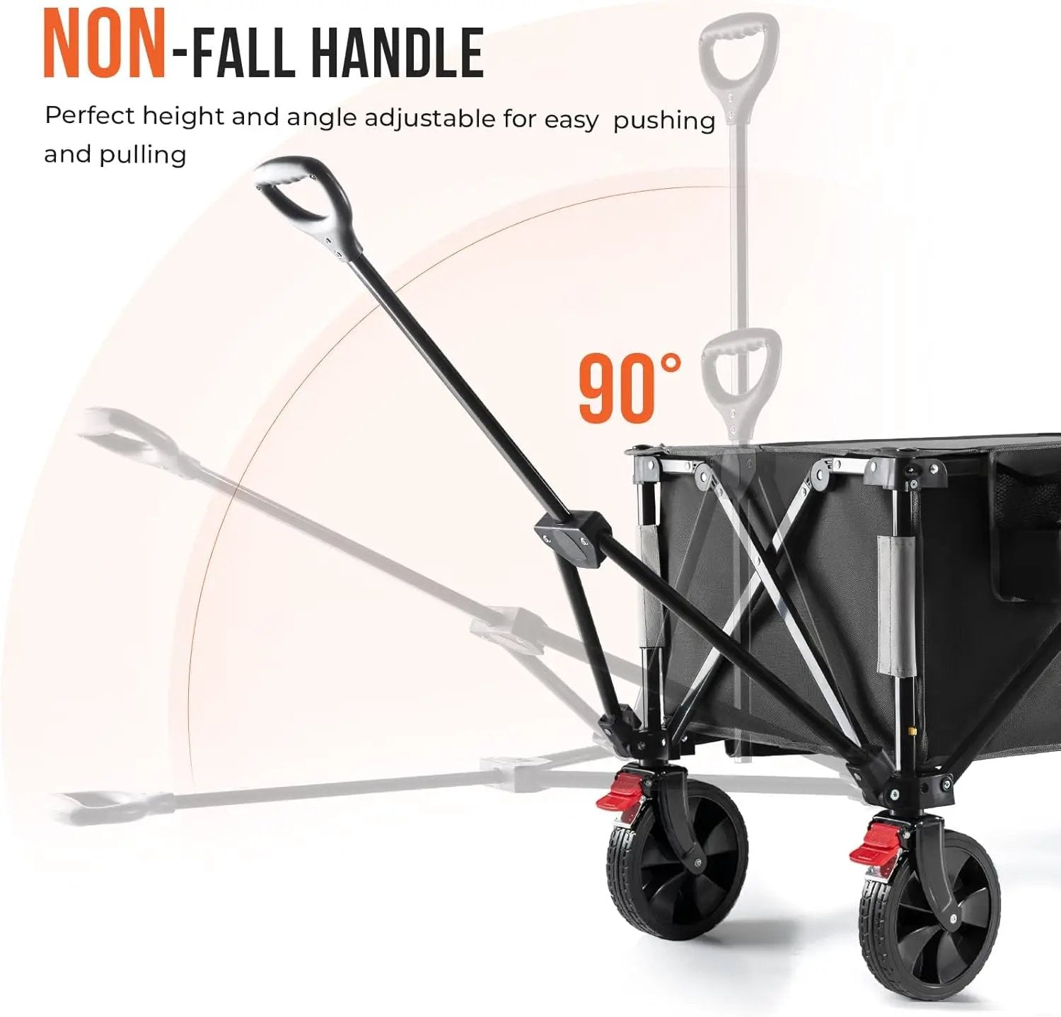 Overmont 150L Wagons Carts Foldable - Large Capacity Folding Collapsible Wagon Cart for Grocery Camping Utility Gardening Sports Travelling- 330lbs Load by GreenHaven Gardens