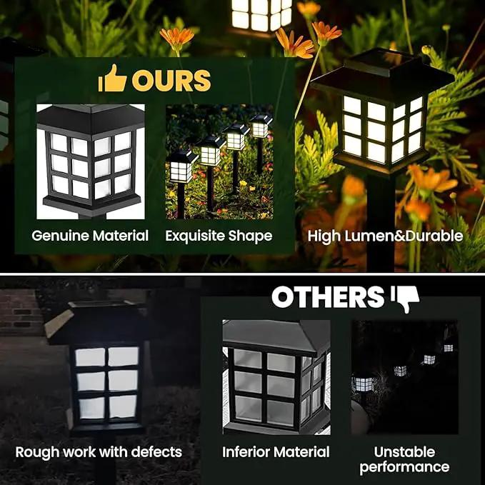 GIGALUMI Solar Outdoor Lights，6 Pack LED Solar Lights Outdoor Waterproof, Solar Walkway Lights Maintain 10 Hours of Lighting for Your Garden, Landscape, Path, Yard, Patio, Driveway by GreenHaven Gardens