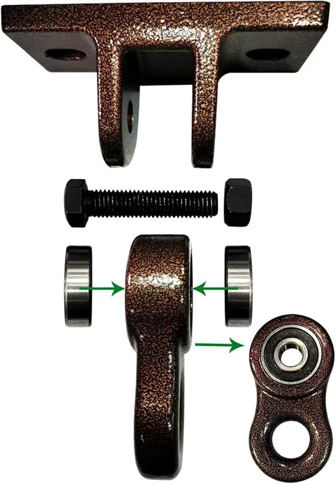 Heavy Duty Bronze Swing Hangers Screws Bolts Included Over 5000 lb Capacity Playground Porch Yoga Seat Trapeze Wooden Sets Indoor Outdoor (2 Pack) by GreenHaven Gardens