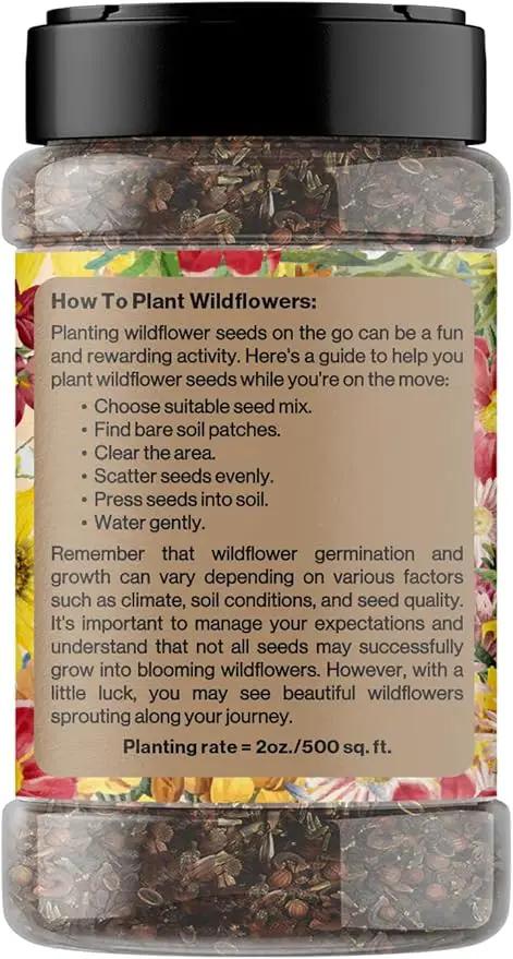 Regional Wildflower Seed Mix by GevaGrow (Midwest Wildflowers, Mini Shaker) by GreenHaven Gardens