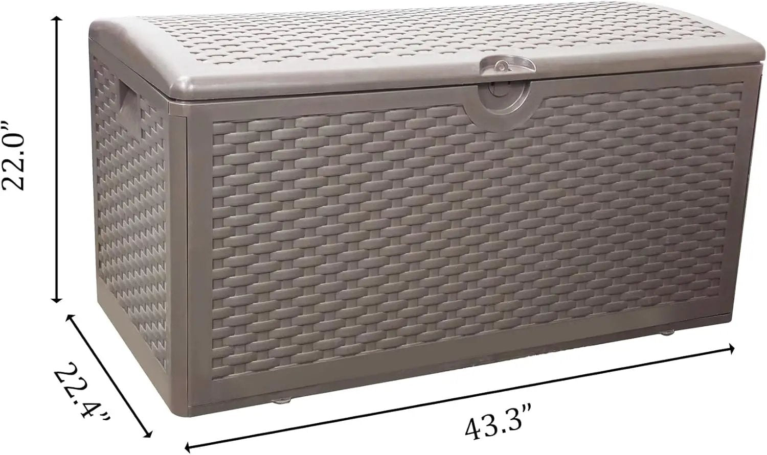 80 Gallon PLUS Lockable Deck Box, Waterproof & UV-Resistant Outdoor Storage for Patio Cushions, Heavy Duty Resin Deck Storage Container(Brown) by GreenHaven Gardens