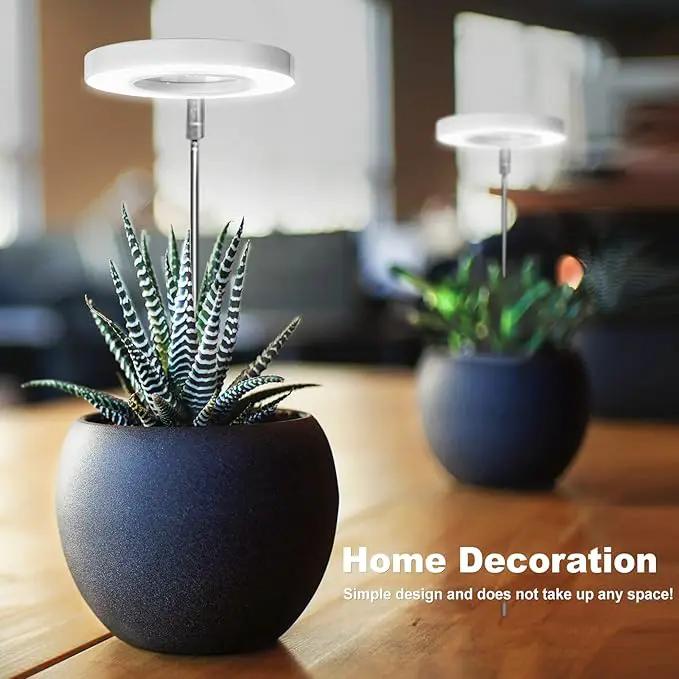 LORDEM Grow Light, Full Spectrum LED Plant Light for Indoor Plants, Height Adjustable Growing Lamp with Auto On/Off Timer 4/8/12H, 4 Dimmable Brightness, Ideal for Small Plants, 3 Packs by GreenHaven Gardens