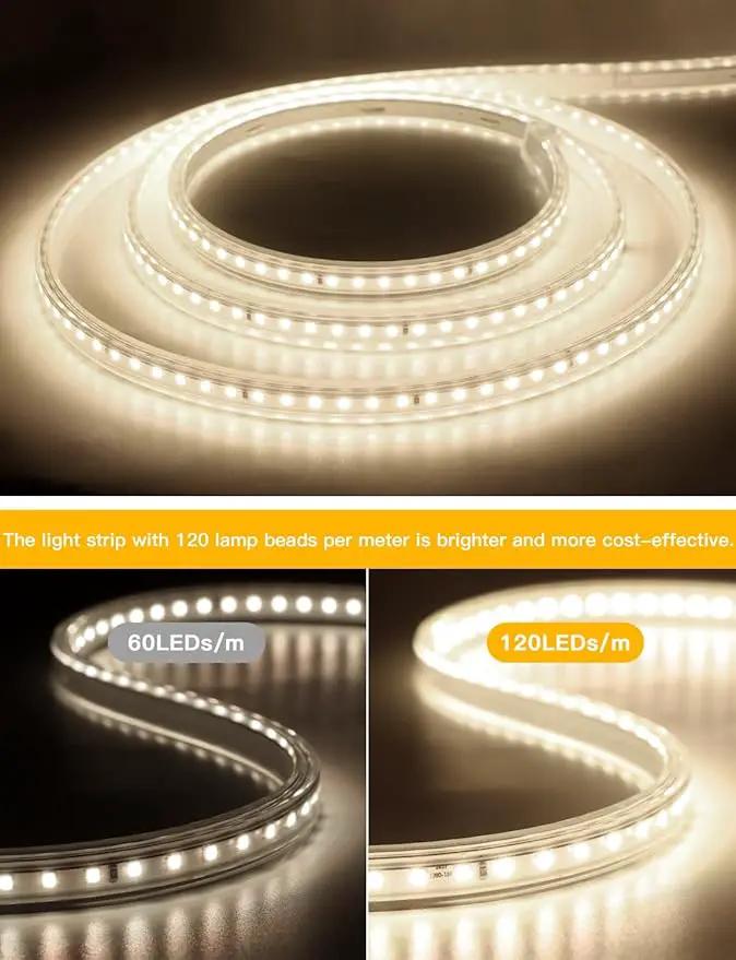 AIMENGTE Outdoor LED Strip Lights Waterproof, AC 110V, 360LEDs, 4000k LED Rope Lighting, Led Strip for Lawn Garden, Yard, Outside Christmas Decorations (9.9ft, Daylight) by GreenHaven Gardens