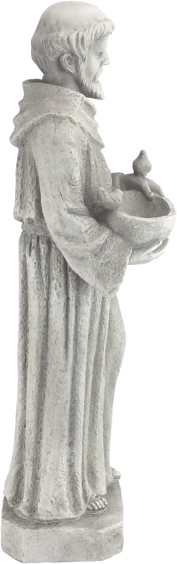Design Toscano Nature's Nurturer Francis Assisi Religious Garden Decor Statue Bird Bath Feeder, Small, 20 inch, Cast Stone Resin, Antique Stone Finish by GreenHaven Gardens