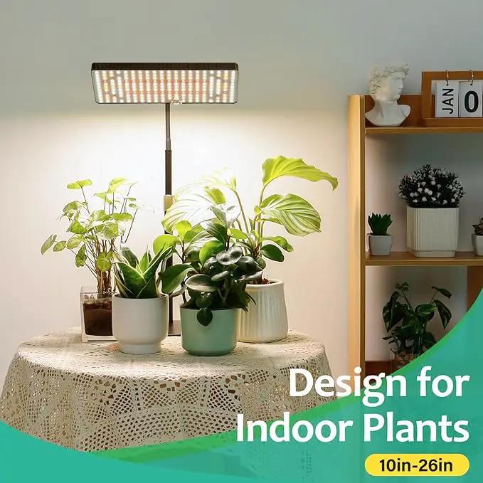 LBW Grow Lights for Indoor Plants Full Spectrum, 214 LEDs Plant Lights for Indoor Growing, Desk Plant Grow Lights Indoor with Timer 4/8/12H, 6 Dimmable Levels, Plant Lamp Height Adjustable 10"-26" by GreenHaven Gardens