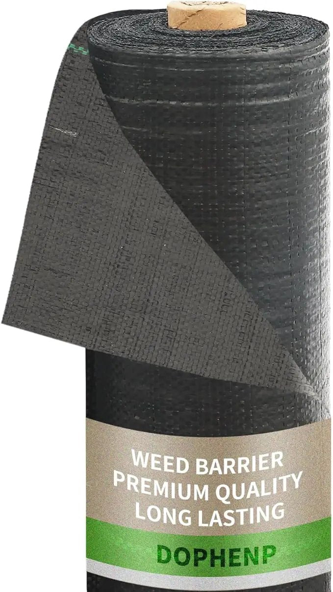 3x100ft 3.2OZ,Weed Barrier Landscape Fabric Heavy Duty, Woven Weed Control Fabric, High Permeability Good for Flower Bed, Geotextile Fabric Underlayment, Driveway (6.5ft*32ft) by GreenHaven Gardens