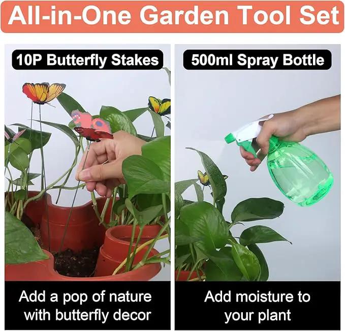 Vertical Planter, 6 Tier Stackable Strawberry Planter with Garden Tool Set, Movable Indoor/Outdoor Garden Herb Pot for Growing Vegetables and Succulents, Red by GreenHaven Gardens