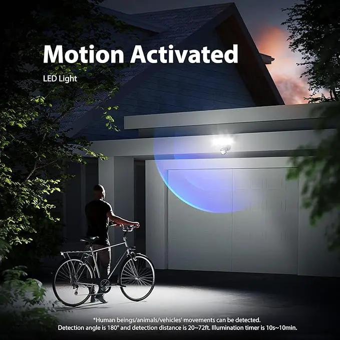 Onforu 75W LED Motion Sensor Outdoor Lights, Dusk to Dawn Flood Light Outdoor Motion Sensor, Hardwired Security Lights Floodlights Outside 7500LM 6500K Daylight IP65 Waterproof (Black) by GreenHaven Gardens