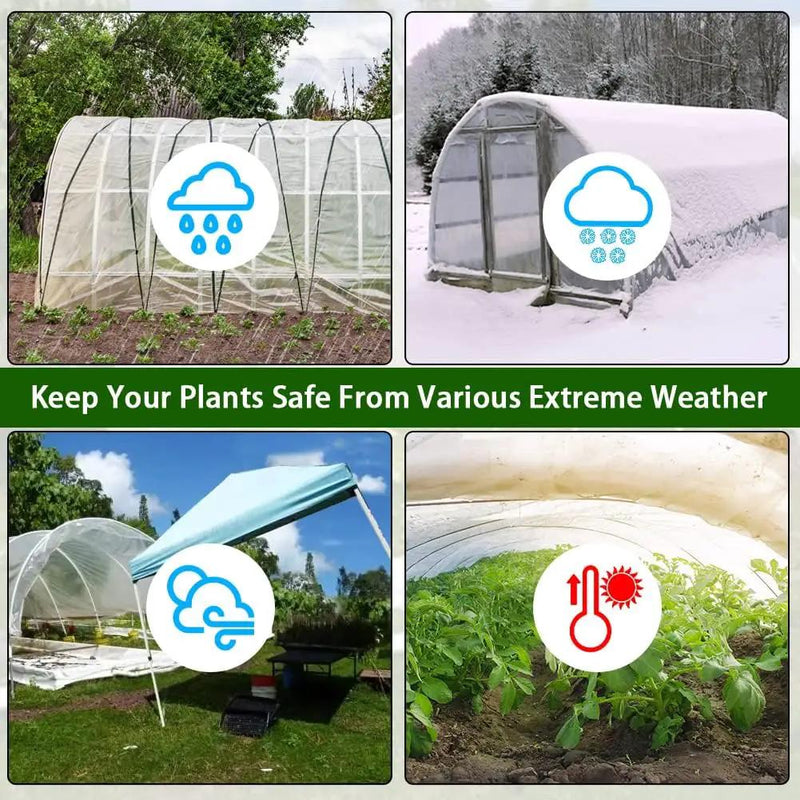 6 mil Greenhouse Plastic Film Sheeting Cover 8 x 26 Ft UV Resistant Clear Polyethylene Film Green House Hoop Farm Plastic Cover for Gardening, Farming, Agriculture by GreenHaven Gardens