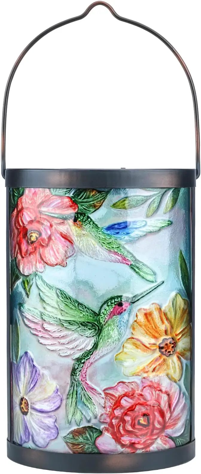 Hanging Solar Lantern Outdoor Waterproof LED Hummingbird Solar Lights Outdoor Decorative Solar Lanterns Tabletop Lamp for Patio Garden Yard Decor by GreenHaven Gardens