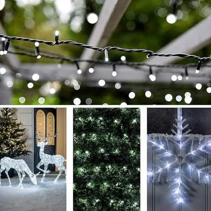 weillsnow White Christmas Fairy Lights Plug in, 200 LED 66FT Waterproof Christmas String Lights, 8 Modes with Memory for Outdoor Indoor Wedding Garden Christmas Decorations (66FT, White) by GreenHaven Gardens