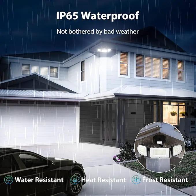iMaihom 100W Motion Sensor Light Outdoor, 9000LM 6500K LED Security Floodlights, 3 Adjustable Head Motion Detection Light IP65 Waterproof for Yard Garage (Black) by GreenHaven Gardens