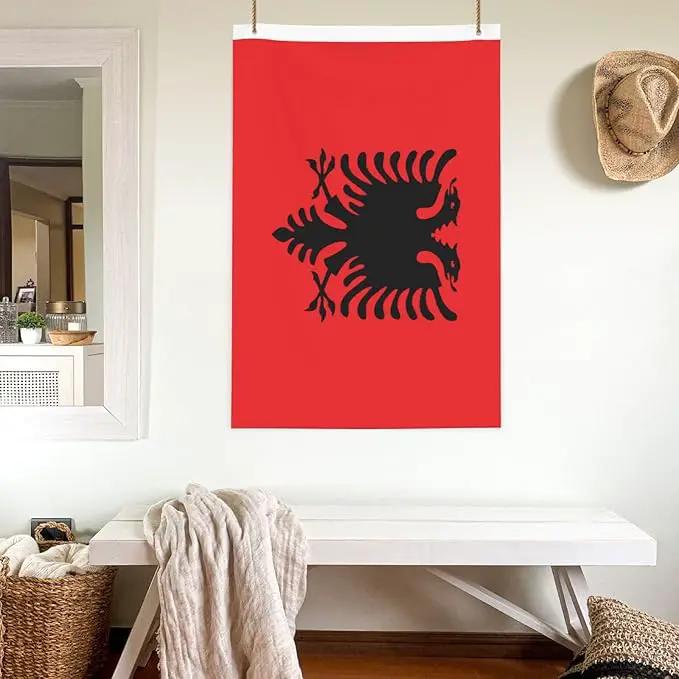 Albania Albanian Flag Garden Yard House 2x3 ft Flags Double Sided Print Banner Indoor Outdoor Party Home Decorations for Boat Dorm House Balcony by GreenHaven Gardens