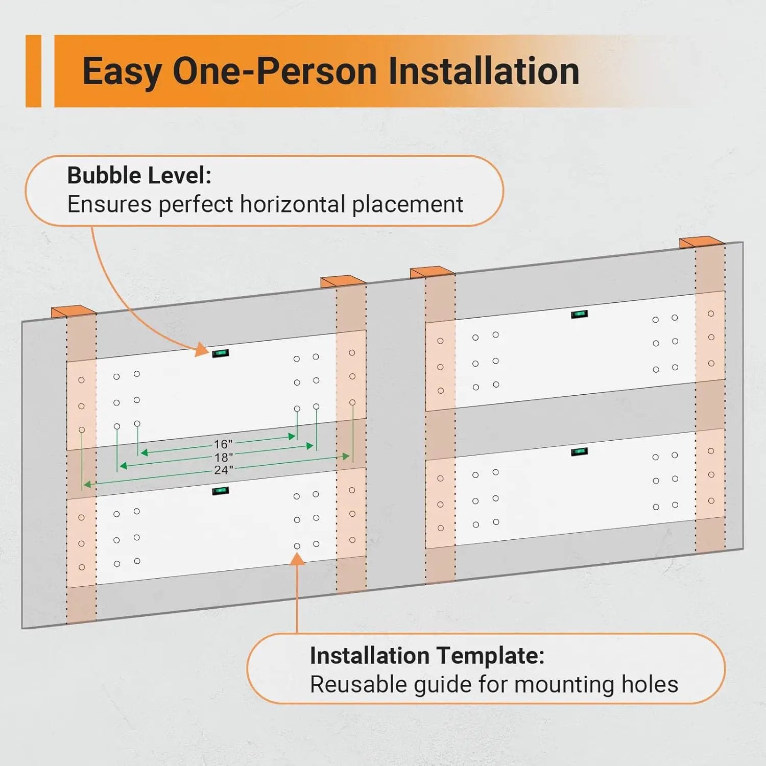 2x6 ft Garage Shelving, 2-Pack Wall-Mounted Shelves for Garage, Kitchen, Pantry Storage, 800 lbs Total Load Capacity Gargae Wall Shelving, Black by GreenHaven Gardens