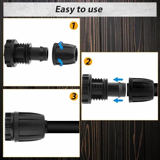 LUTER 12pcs 1/2 Inch Irrigation Fittings End Plugs, Drip Irrigation Fittings Tool Kit for (1/2" ID x0.6-0.63" OD) 16mm Drip Tubing Garden Irrigation System by GreenHaven Gardens