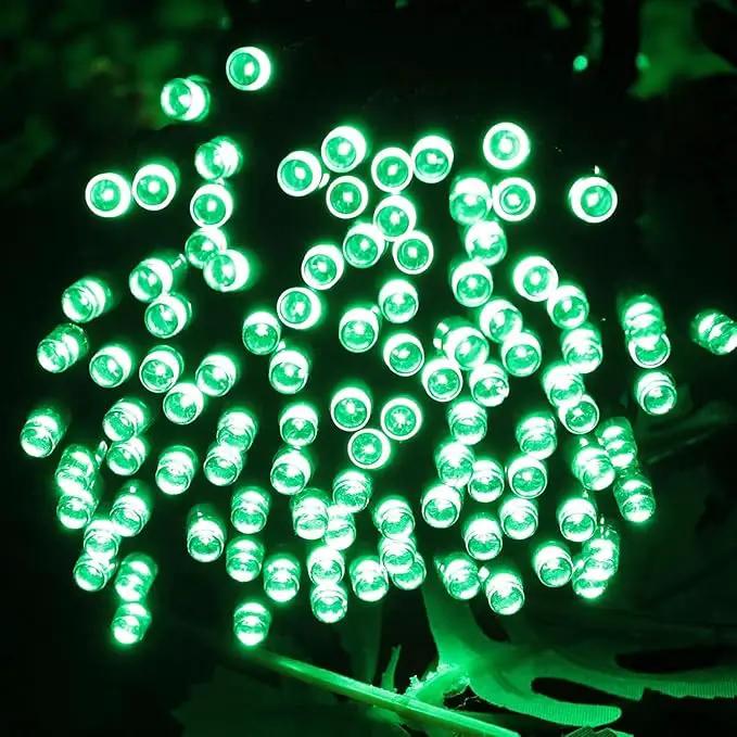 EEW 2 Pack 200 LED Solar Christmas Lights Outdoor Waterproof, Solar String Lights for Outside, Green Wire Solar Tree Light with 8 Lighting Modes for Xmas Wedding Party Garden Yard Decorations (Green) by GreenHaven Gardens