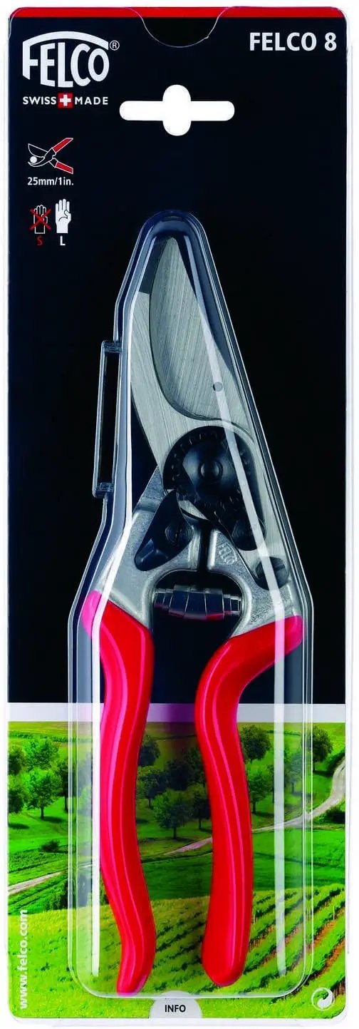 Felco F6 Pruning Shears – 7.7" Swiss-Made Garden Clippers for Medium Hands | Hand Pruners for Gardening | Garden Tool Cutter with Precision Bypass Blade, Forged Aluminum Handles, Replaceable Parts by GreenHaven Gardens