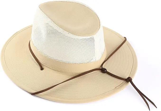 Home Prefer Cotton Summer Fedora Hat Wide Brim Sun Hats for Men Women UPF 50+ Sun Protection Cap for Fishing Hiking by GreenHaven Gardens
