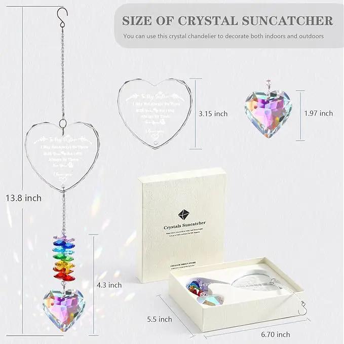 Sister Gifts, Sister Birthday Gifts, Crystal Suncatcher Gifts for Sister, Sisters Gifts from Sister, Unique Gifts for Sister, Window Hangings Home Decoration by GreenHaven Gardens