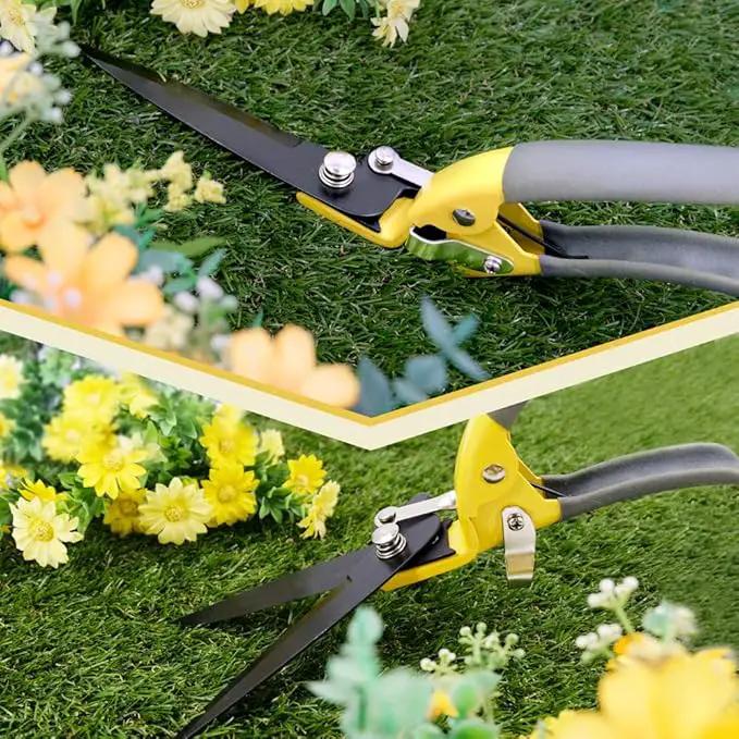 JARDINEER Sharp Grass Shears, Grass Clippers Handheld, Manual Grass Cutter Edging Shears for Lawn Garden by GreenHaven Gardens