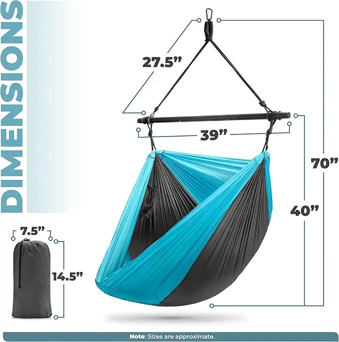 Sorbus Hanging Hammock Chair - Tree Pod Sensory Swing - Outdoor Camping Cacoon Chair - Collapsible and Lightweight Swings - Swinging Rocker Chairs for Camp, Travel, Hiking, Tent, Porch (500 lb Max) by GreenHaven Gardens