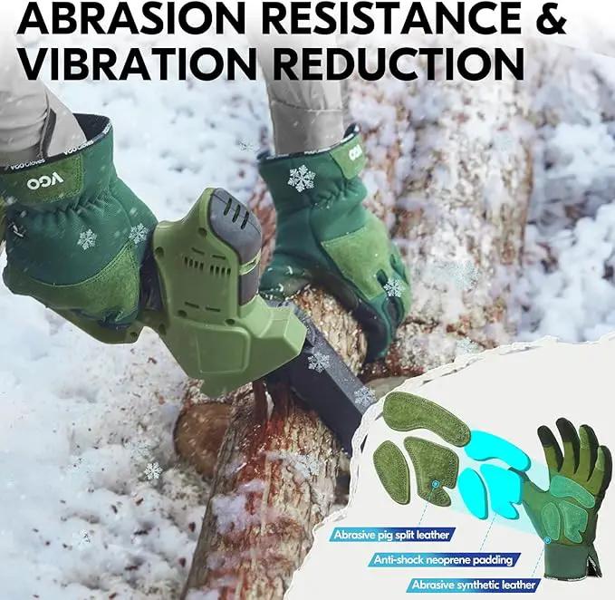 Vgo... Winter Gardening Gloves Women,Safety Work Gloves, Puncture-proof,Thornproof,Touchscreen(1 Pair,S,Green,SL7471FLWP) by GreenHaven Gardens