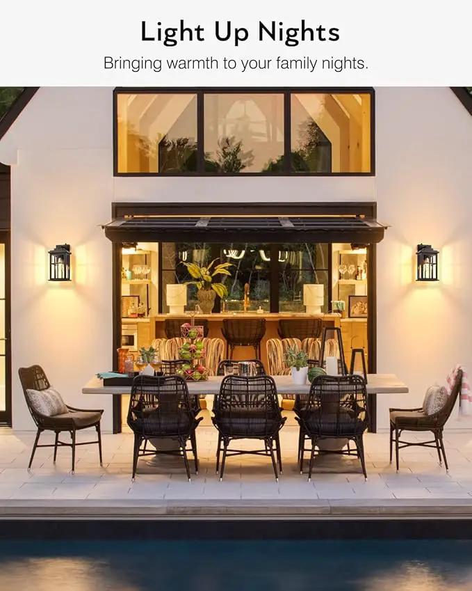 Bronze Outdoor Lights for House, Dusk to Dawn Exterior Lighting Fixtures, Outdoor Wall Lights for House, Garden, Entryway, Doorway, Anti-Rust, Waterproof, E26 Socket by GreenHaven Gardens